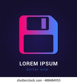 Save Blue & Red colorful gradient attractive bright material Icon / Logo Design