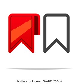 Save bookmark icon vector isolated illustration