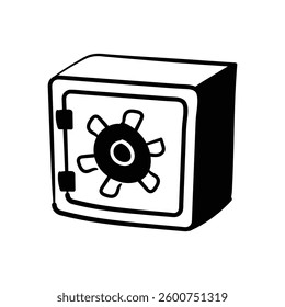 Save Box hand draw doodle Vector icon