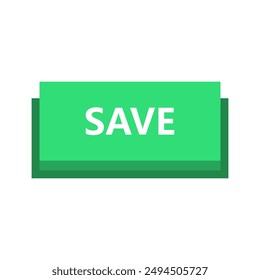 Save button illustrated on background