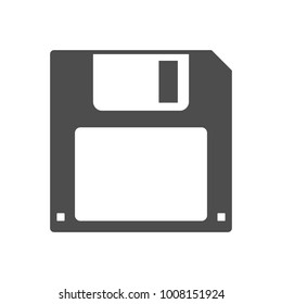 SAVE button sign. Front side of floppy disc. Vector icon.