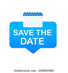 Save Calendar Date pop-up message. Vector illustration