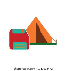 Save Camping Logo Icon Design