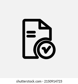 Save, cancel, delete document icon line style
