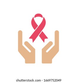 Save the cancer icon design vector illustration