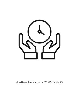 save or care time icon logo sign vector outline