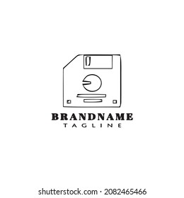 save cartoon logo icon design template black modern isolated vector illustration