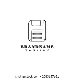 Design-Vorlage für das Cartoon-Logo speichern Schwarze, moderne einzelne Illustration