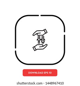 Save children, save symbol vector icon