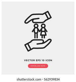 Save children vector icon