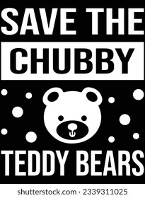 Save the chubby teddy bears EPS file for cutting machine. You can edit and print this vector art with EPS editor.