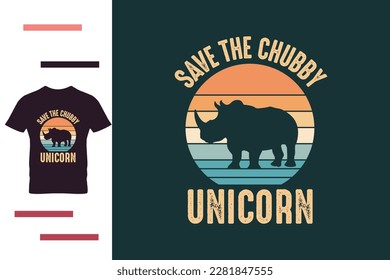 Save the chubby unicorn t shirt design
