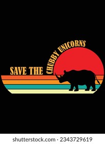 Save the chubby unicorns retro vintage EPS file for cutting machine. You can edit and print this vector art with EPS editor.