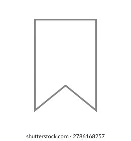 save - classic vertical hanging ribbon banner flag layout sharp crisp bottom chevron teeth