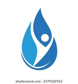 save clean water logo icon vector design