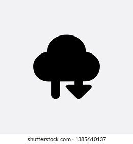 save cloud download icon sign signifier vector