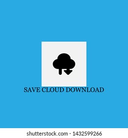 save cloud download icon sign signifier vector