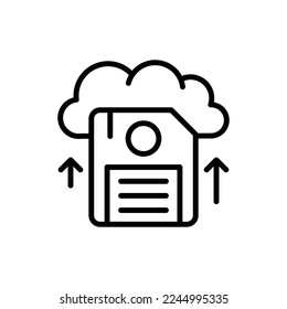 Save To Cloud icon in vector. Logotype