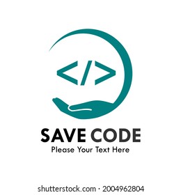 Save code logo template illustration
