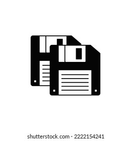  Save, Copy diskette data icon in black flat glyph, filled style isolated on white background