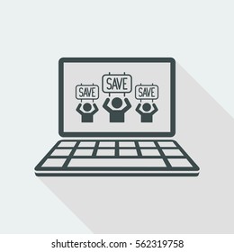 "Save" crowd - Vector icon for computer website or application