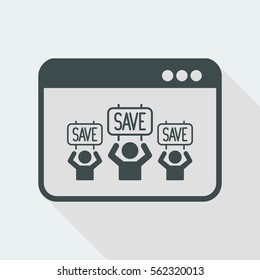 "Save" crowd - Vector icon for computer website or application