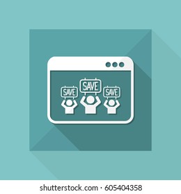 "Save" crowd - Vector icon for computer website or application