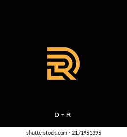 Save D and R logo vector illustration suitable for brand and company logos
