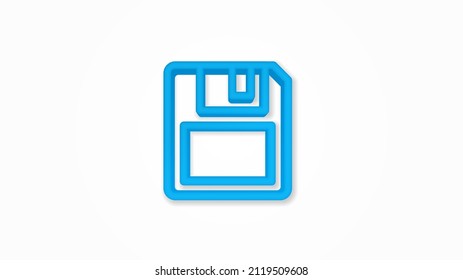 save data, diskette realistic icon. 3d vector illustration. Isolated line color pictogram. Transparent shadows