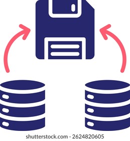 Save Data Icon Fill Vector Illustration