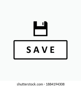 Save Data Icon - Vector Logo Template.