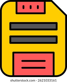 Salvar Design de Ícone de Vetor Preenchido de Linha de Dados