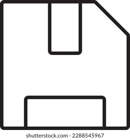 Guardar icono de administración de datos con estilo de contorno negro. tecnología, documento, ordenador, internet, digital, gráfico, electrónico. Ilustración del vector