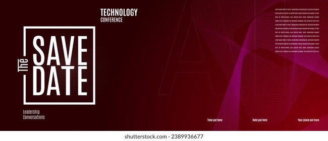 Save the date AI banner. Can be used for business, marketing and advertising. logo graphic design of event summit made for AI Technology and upcoming events. Vector EPS 10