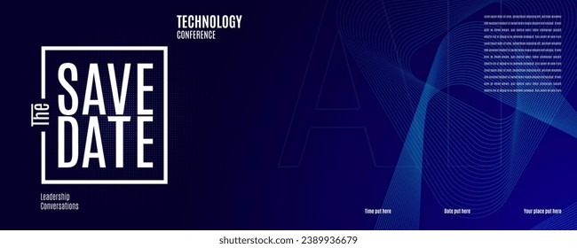 Save the date AI banner. Can be used for business, marketing and advertising. logo graphic design of event summit made for AI Technology and upcoming events. Vector EPS 10