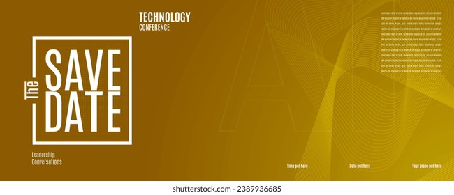 Save the date AI banner. Can be used for business, marketing and advertising. logo graphic design of event summit made for AI Technology and upcoming events. Vector EPS 10