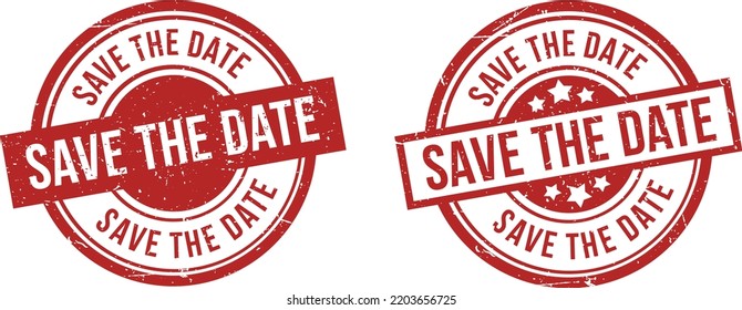 Save the Date Badge. Online Button Marketing Banner Set. Vector Illustration.