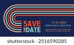 Save the date banner. Can be used for business, marketing and advertising. logo graphic design of event summit made for Technology and upcoming events.
