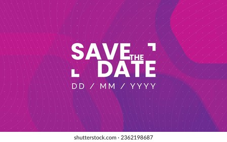 Save the date banner. Can be used for business, marketing and advertising. logo graphic design of event summit made for Technology and upcoming events. Vector EPS 10