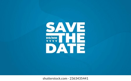 Save the date banner. Can be used for business, marketing and advertising. logo graphic design of event summit made for Technology and upcoming events. Vector EPS 10