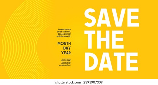 Save the date banner. Can be used for business, marketing and advertising