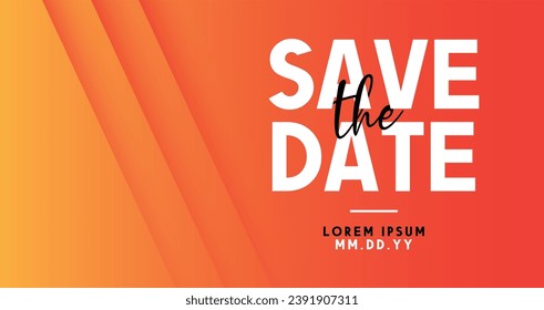 Save the date banner. Can be used for business, marketing and advertising