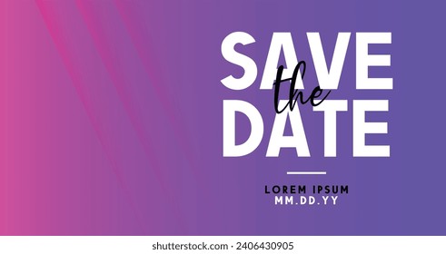 Save the date banner. Can be used for business, marketing and advertising.
