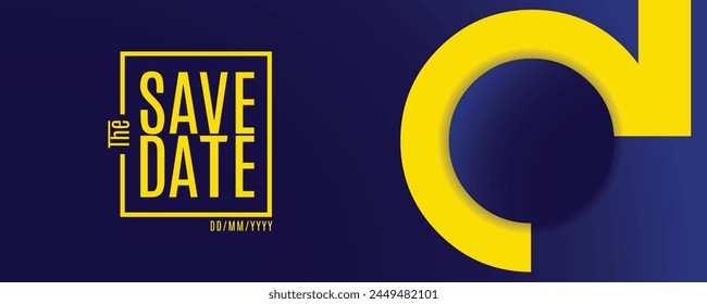 Save the date banner. Can be used for business, marketing and advertising. logo graphic design of event summit made for Technology and upcoming events.