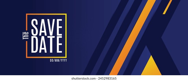 Save the date banner. Can be used for business, marketing and advertising. logo graphic design of event summit made for Technology and upcoming events. Vector EPS 10