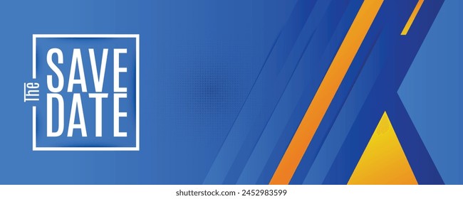 Save the date banner. Can be used for business, marketing and advertising. logo graphic design of event summit made for Technology and upcoming events. Vector EPS 10