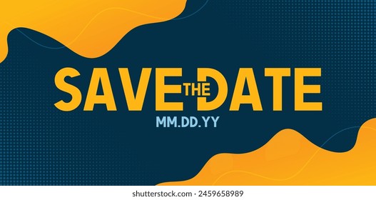 Save the date banner. Can be used for business, marketing and advertising. logo graphic design of event summit made for Technology and upcoming events.	