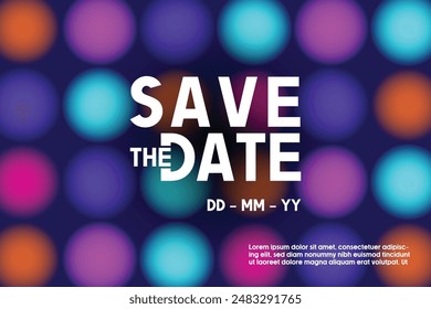 Save the date banner. Can be used for business, marketing and advertising. logo graphic design of event summit made for Technology and upcoming events.