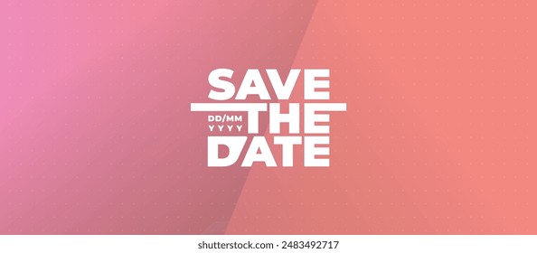 Save the date banner. Can be used for business, marketing and advertising. logo graphic design of event summit made for Technology and upcoming events. Vector EPS 10