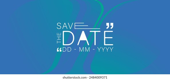 Save the date banner. Can be used for business, marketing and advertising. logo graphic design of event summit made for Technology and upcoming events. Vector EPS 10